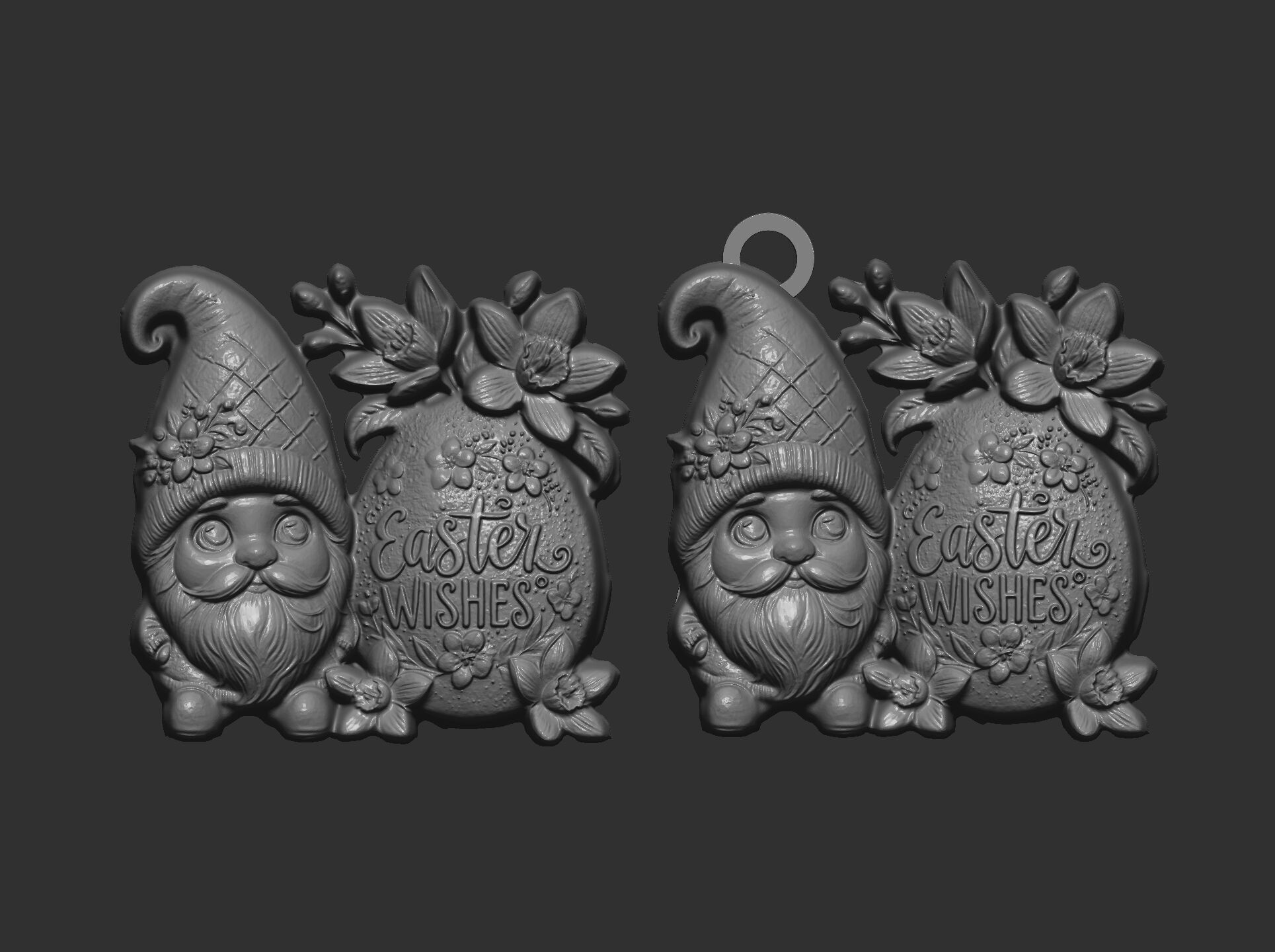 Easter gnome egg decor  3D print model_14