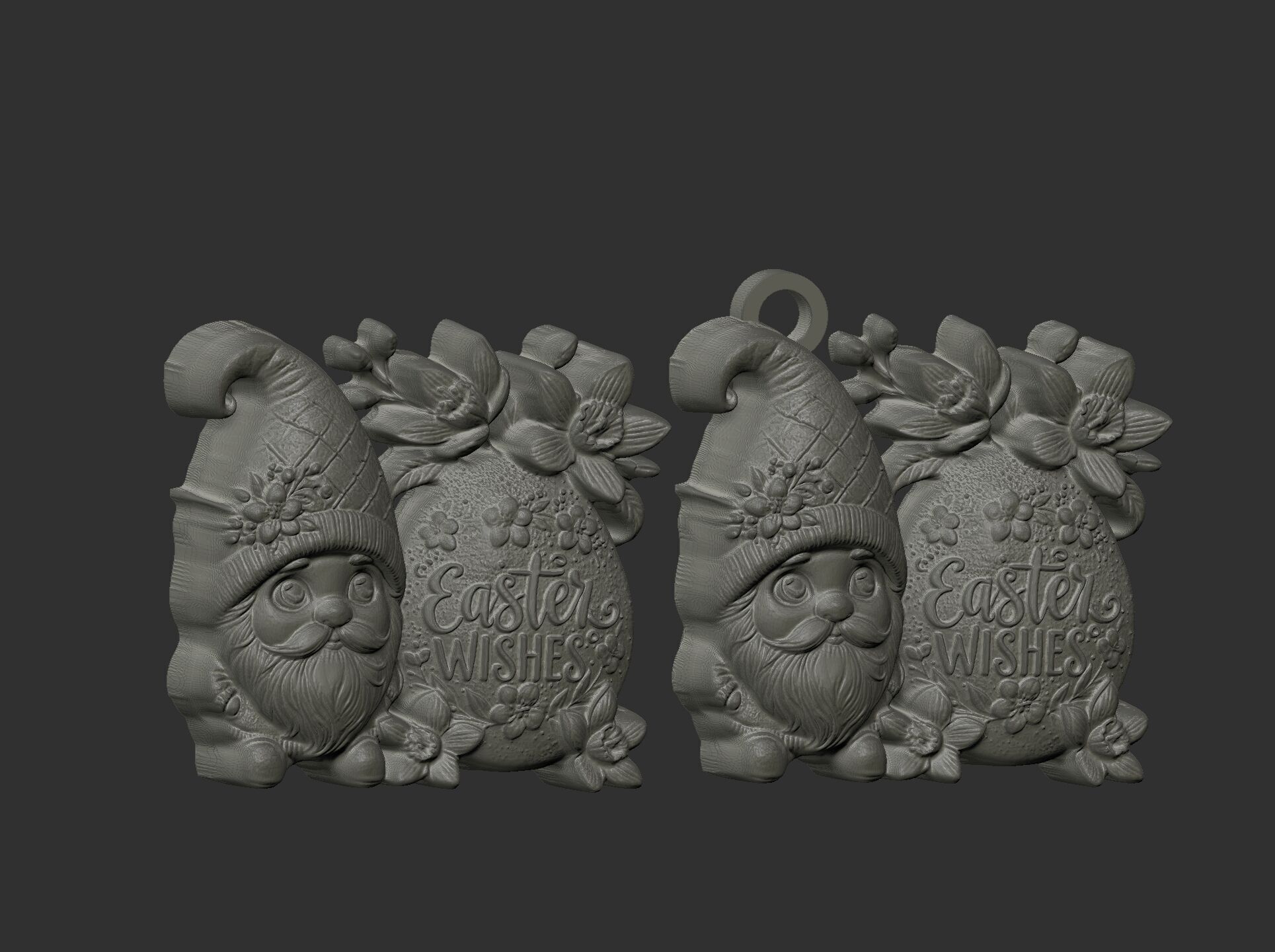 Easter gnome egg decor  3D print model_7