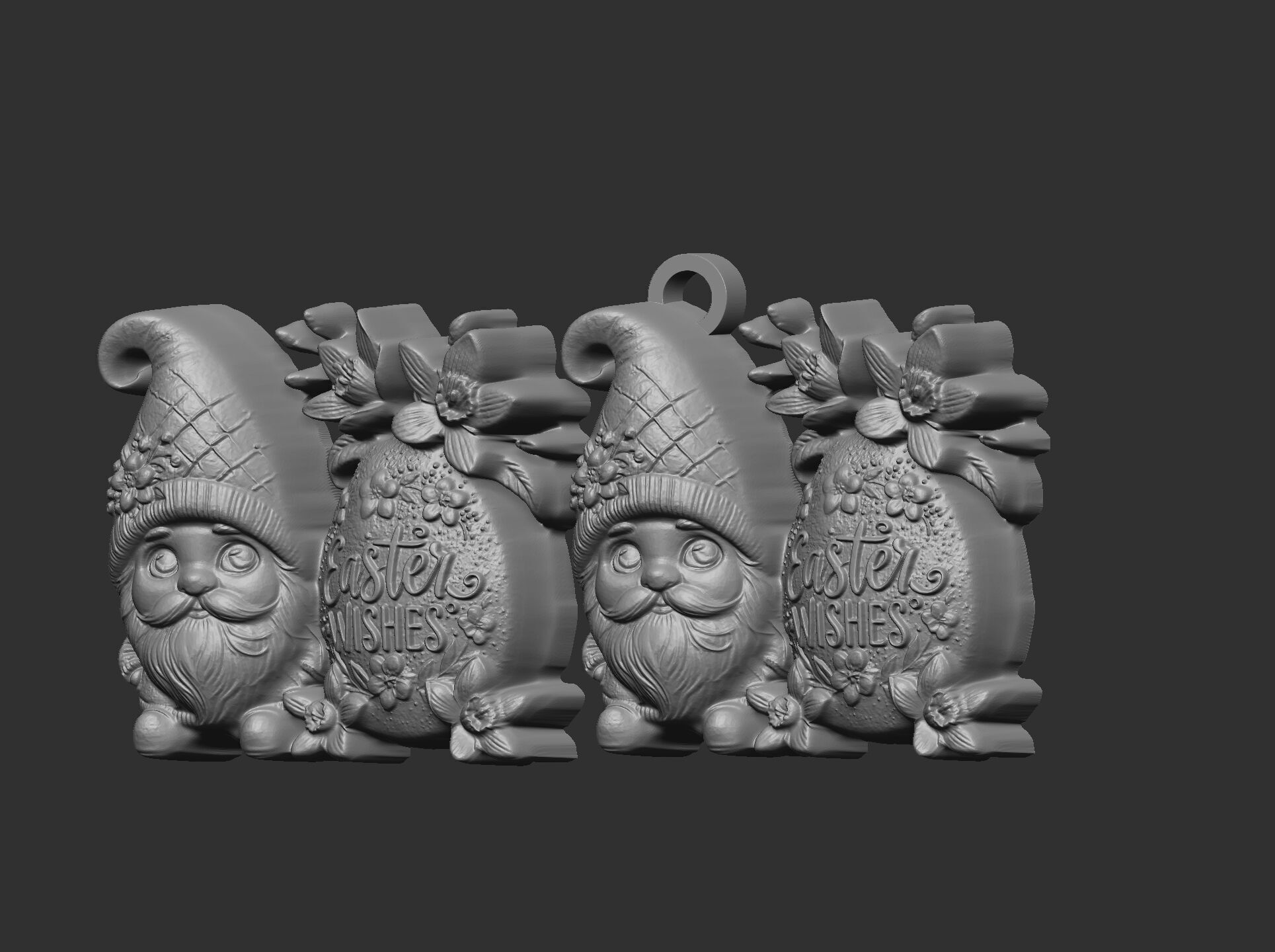 Easter gnome egg decor  3D print model_18