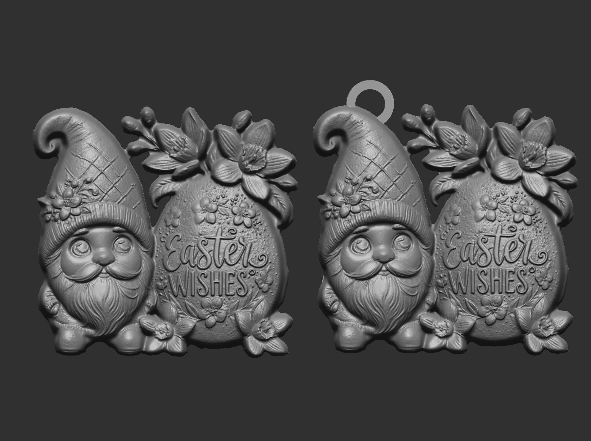 Easter gnome egg decor  3D print model_6