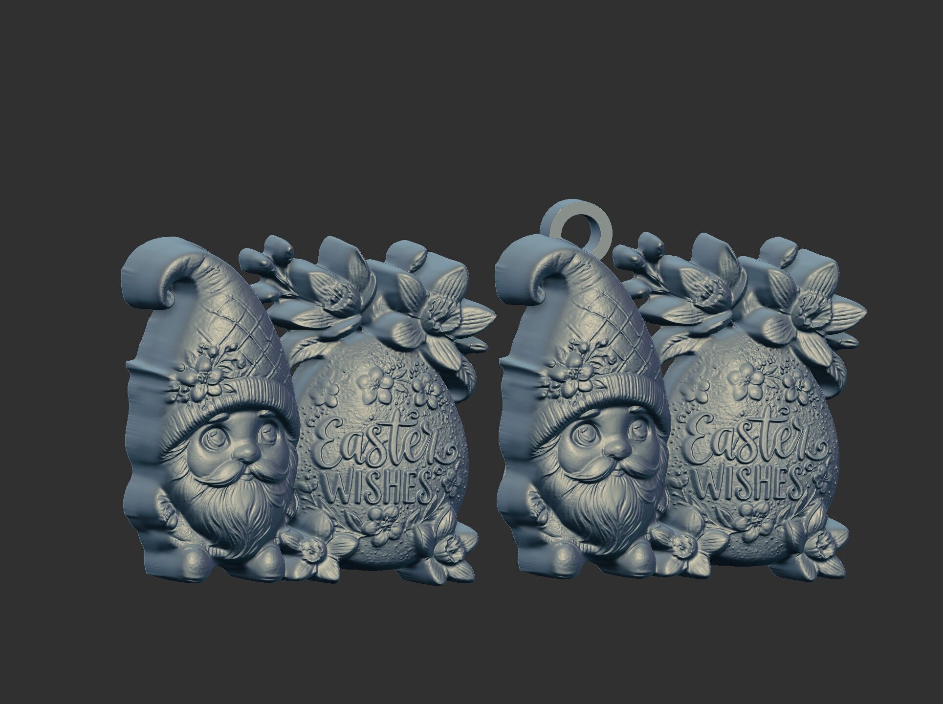 Easter gnome egg decor  3D print model_5