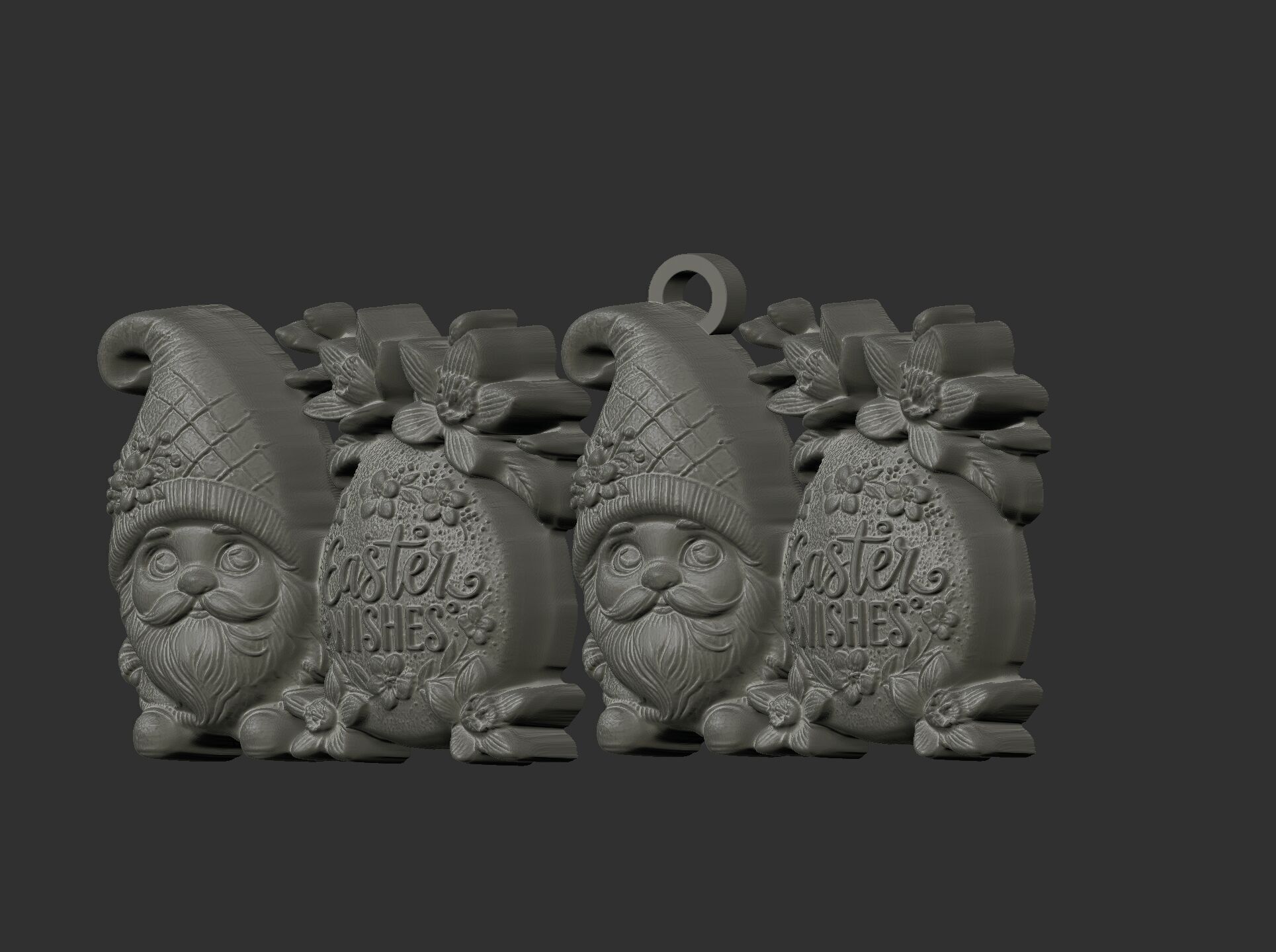 Easter gnome egg decor  3D print model_16