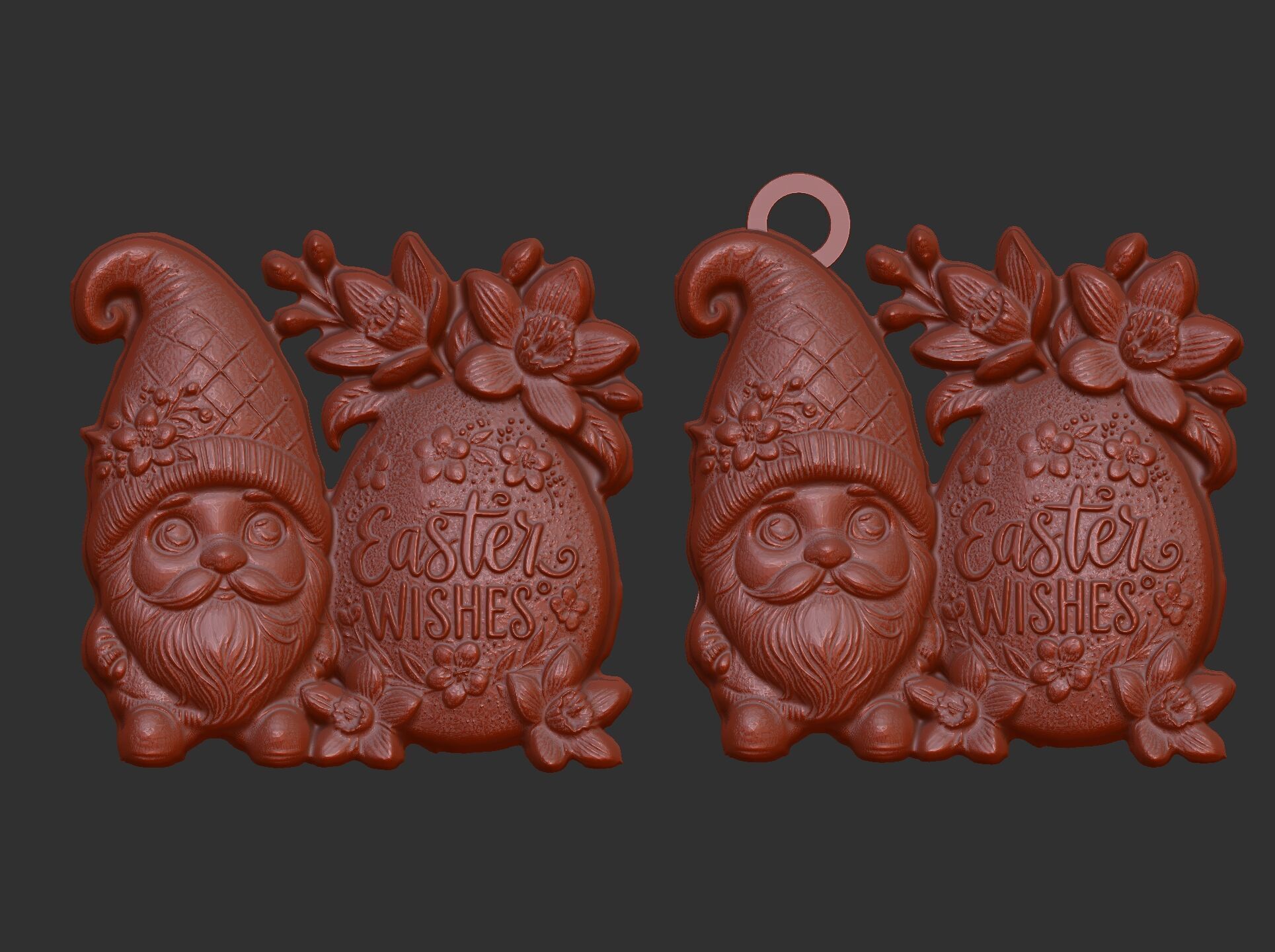 Easter gnome egg decor  3D print model_12