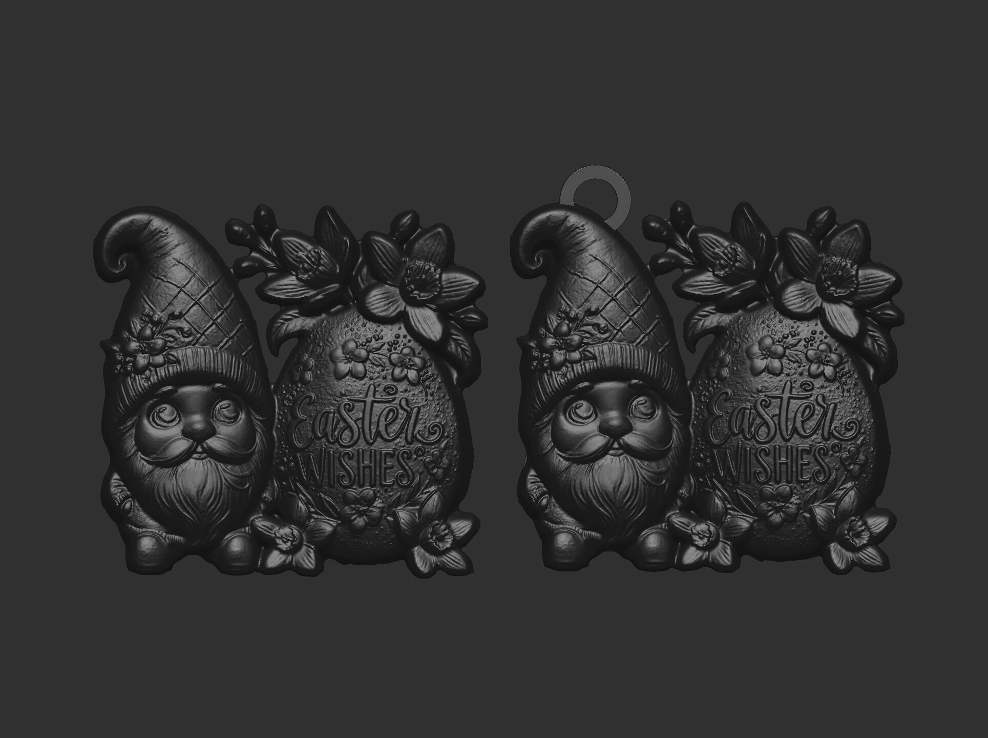 Easter gnome egg decor  3D print model_13