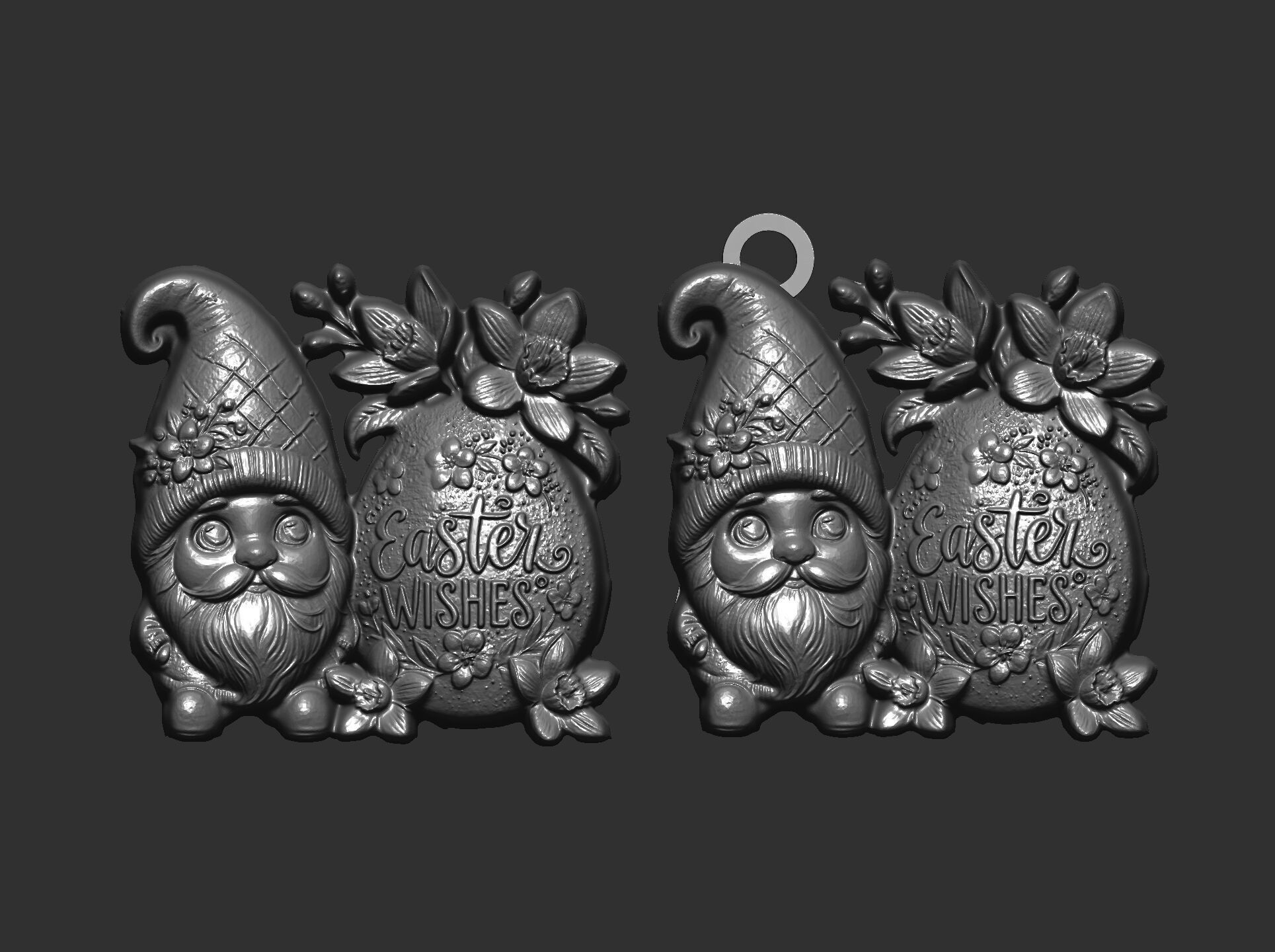 Easter gnome egg decor  3D print model_15