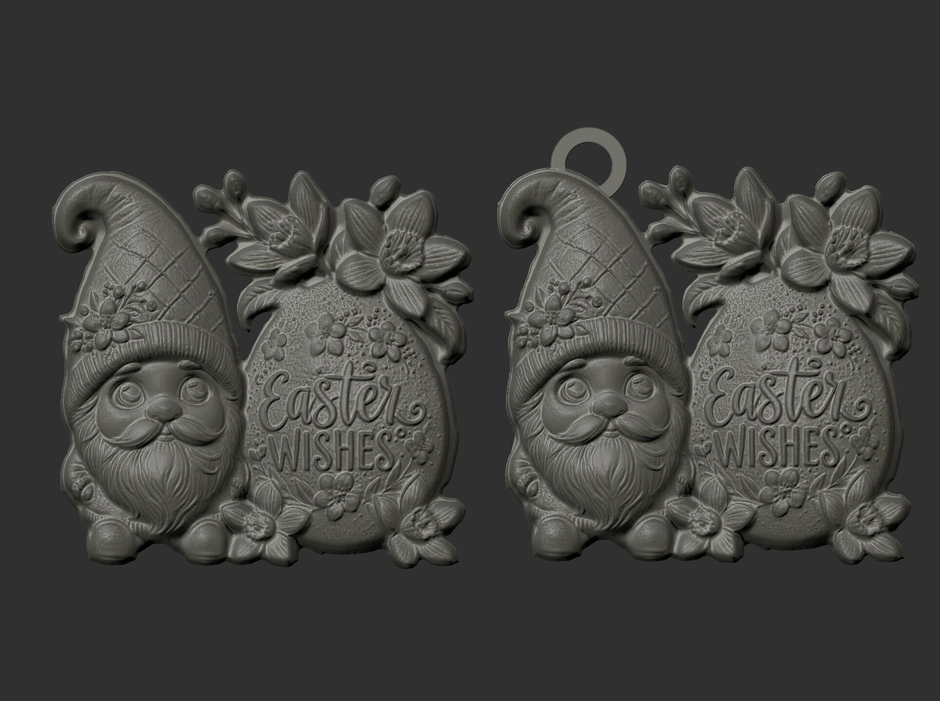 Easter gnome egg decor  3D print model_10