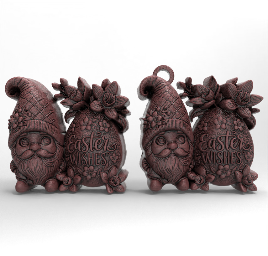 Easter gnome egg decor  3D print model_1