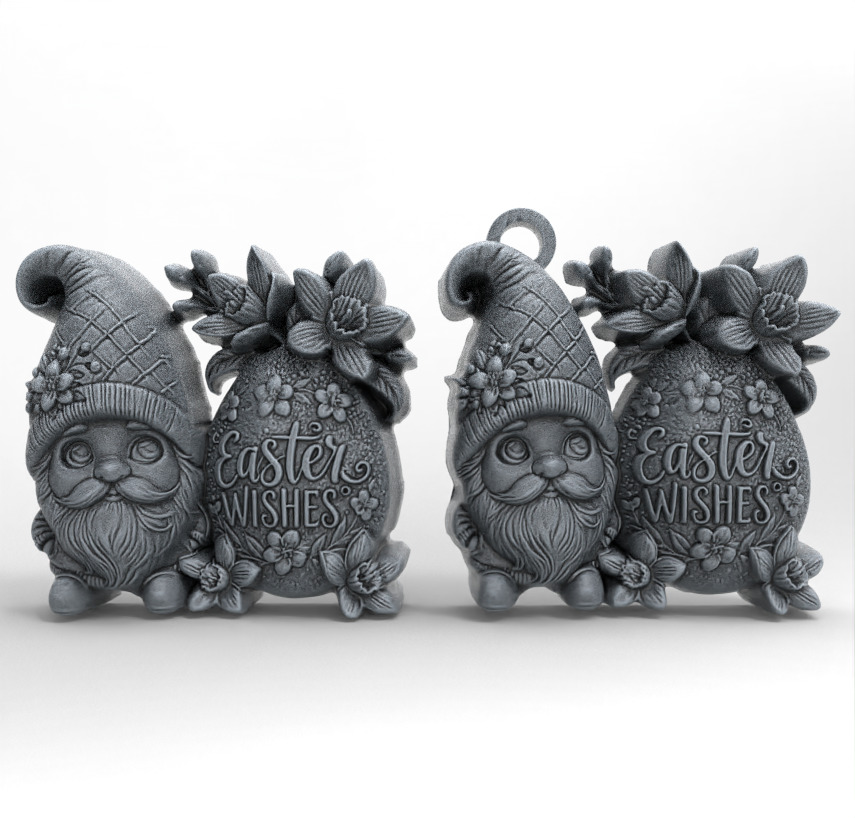 Easter gnome egg decor  3D print model_2