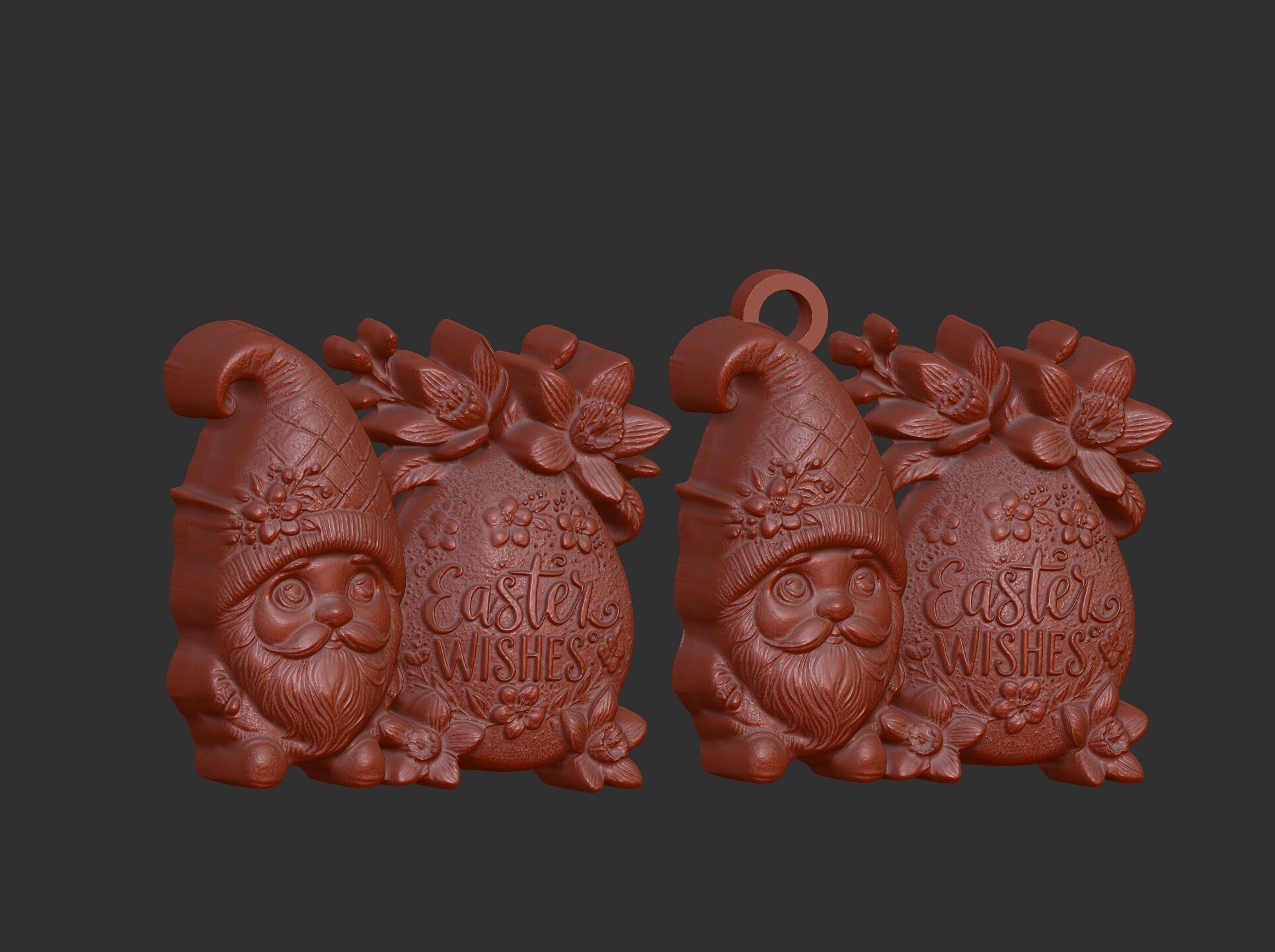 Easter gnome egg decor  3D print model_3