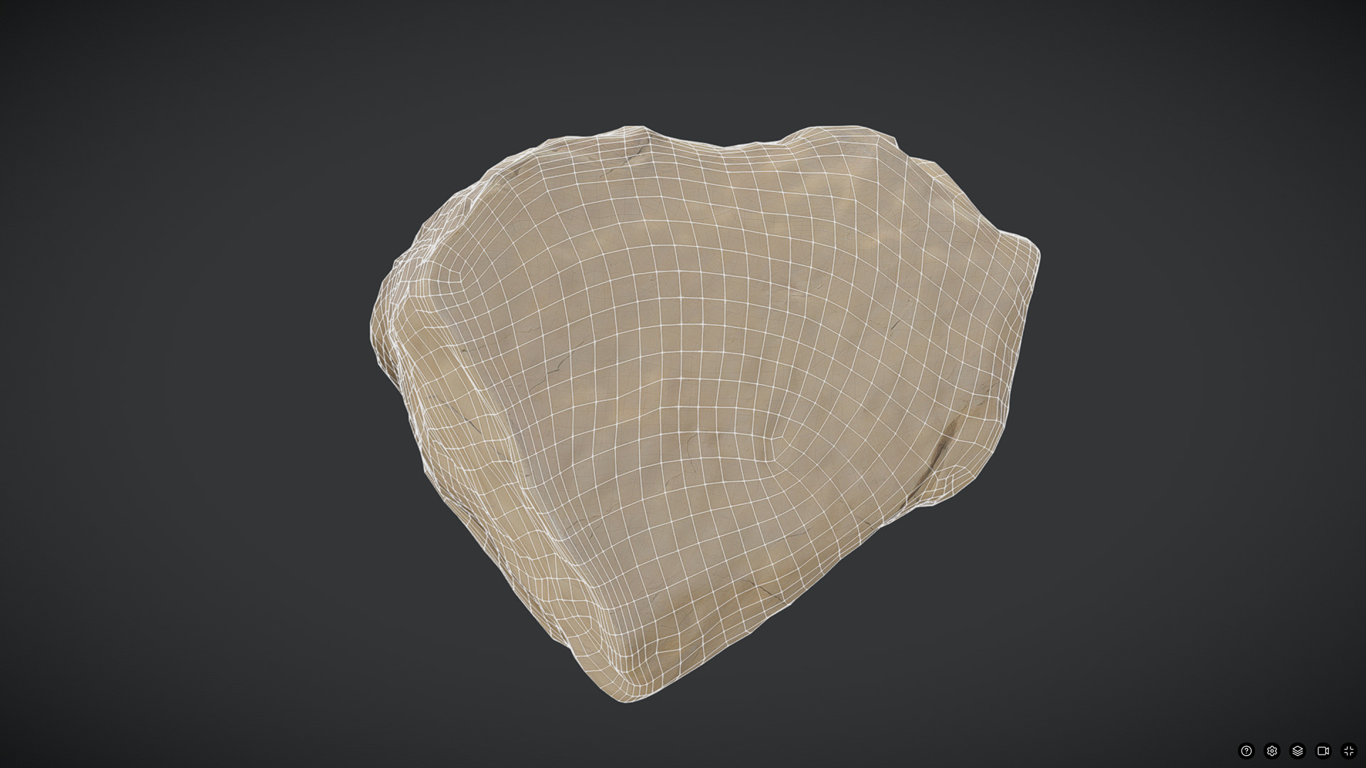 Desert Rock 3 Low-poly 3D model_6