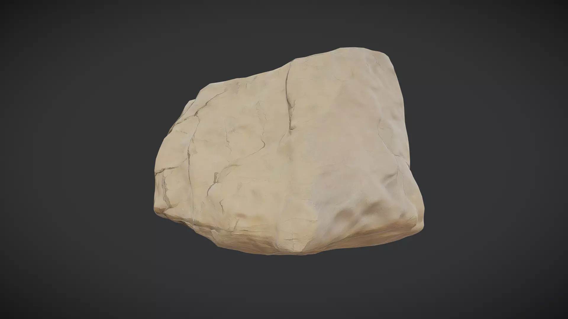 Desert Rock 3 Low-poly 3D model_0