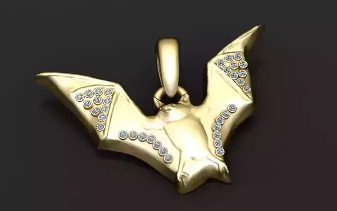 BAT ANIMAL PENDANT 3D PRINTABLE MODEL