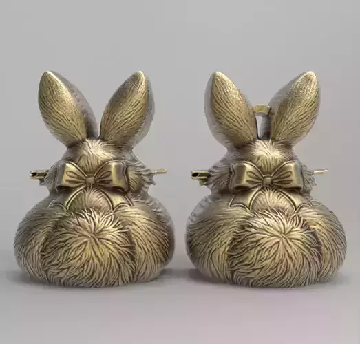 Easter bunny ribbon bow decor 