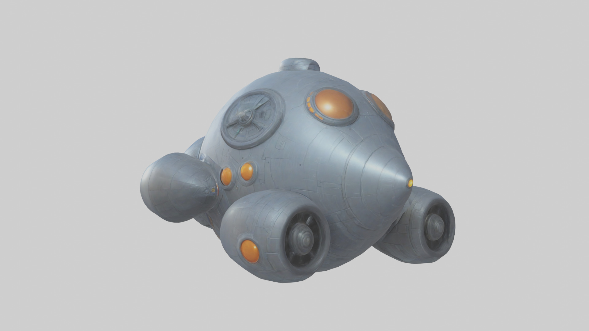 Cartoon Space Ship model 3D model_1