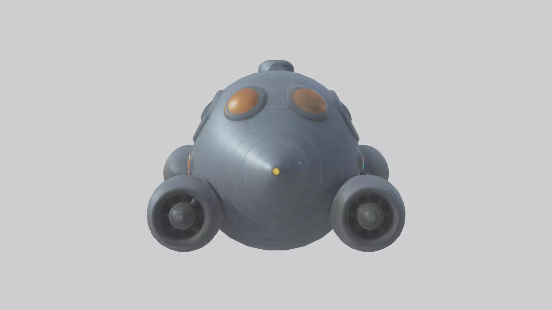 Cartoon Space Ship model 3D model_0