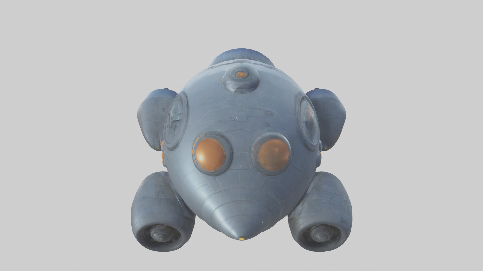 Cartoon Space Ship model 3D model_15