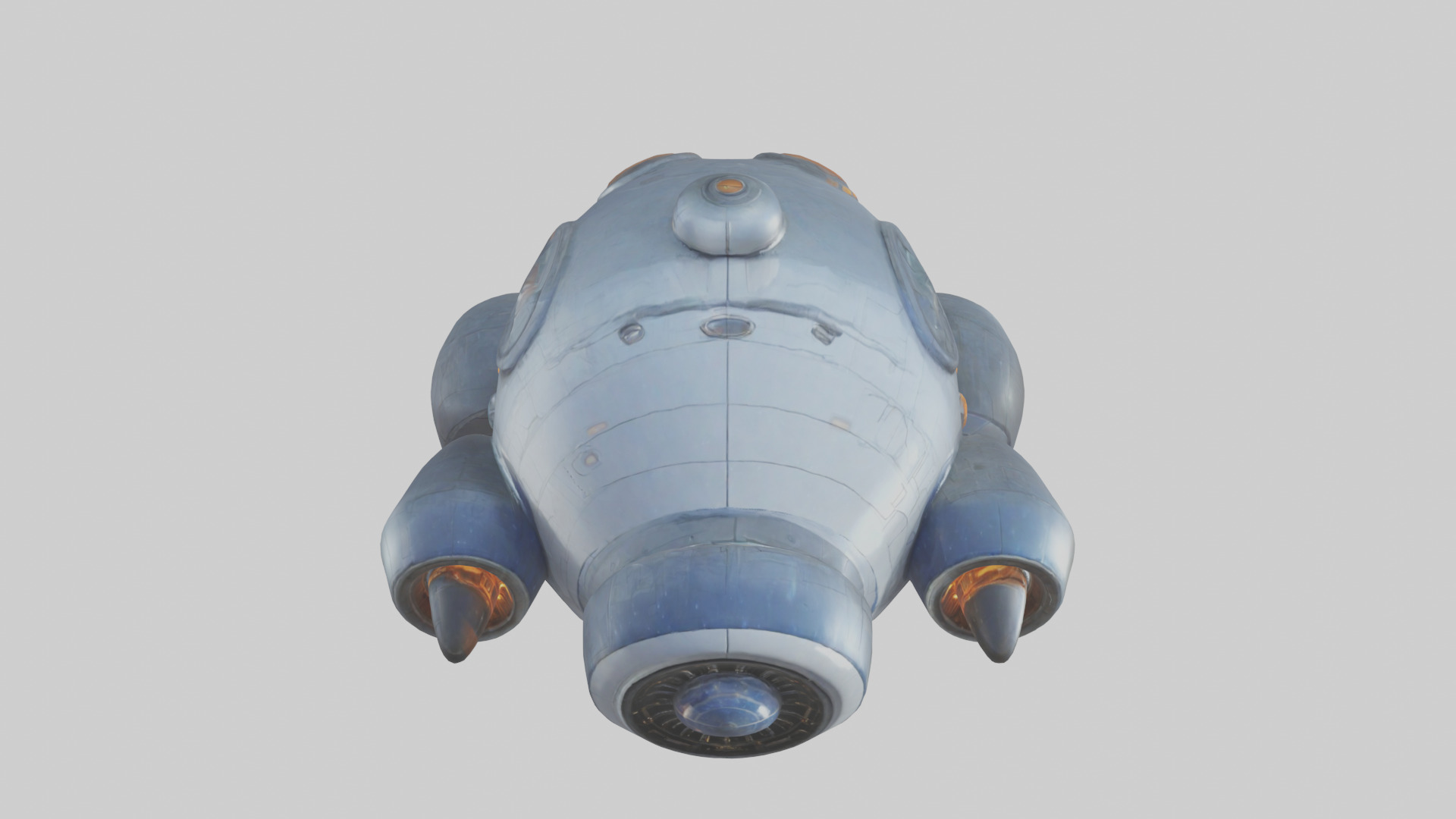 Cartoon Space Ship model 3D model_16