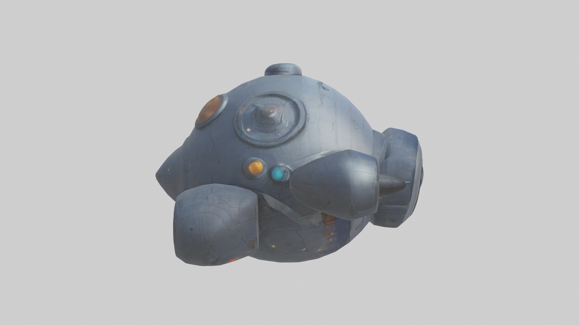 Cartoon Space Ship model 3D model_13
