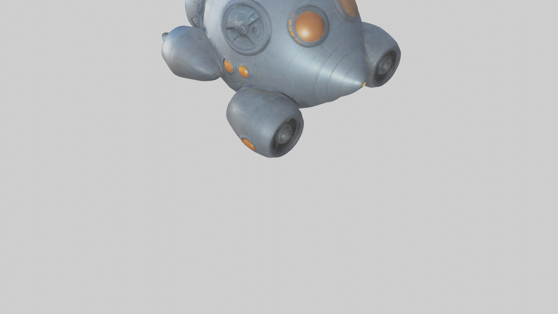 Cartoon Space Ship model 3D model_3