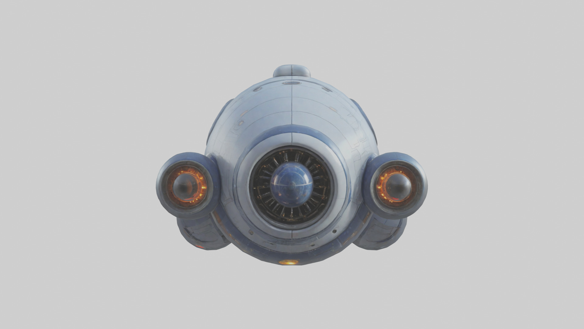 Cartoon Space Ship model 3D model_9