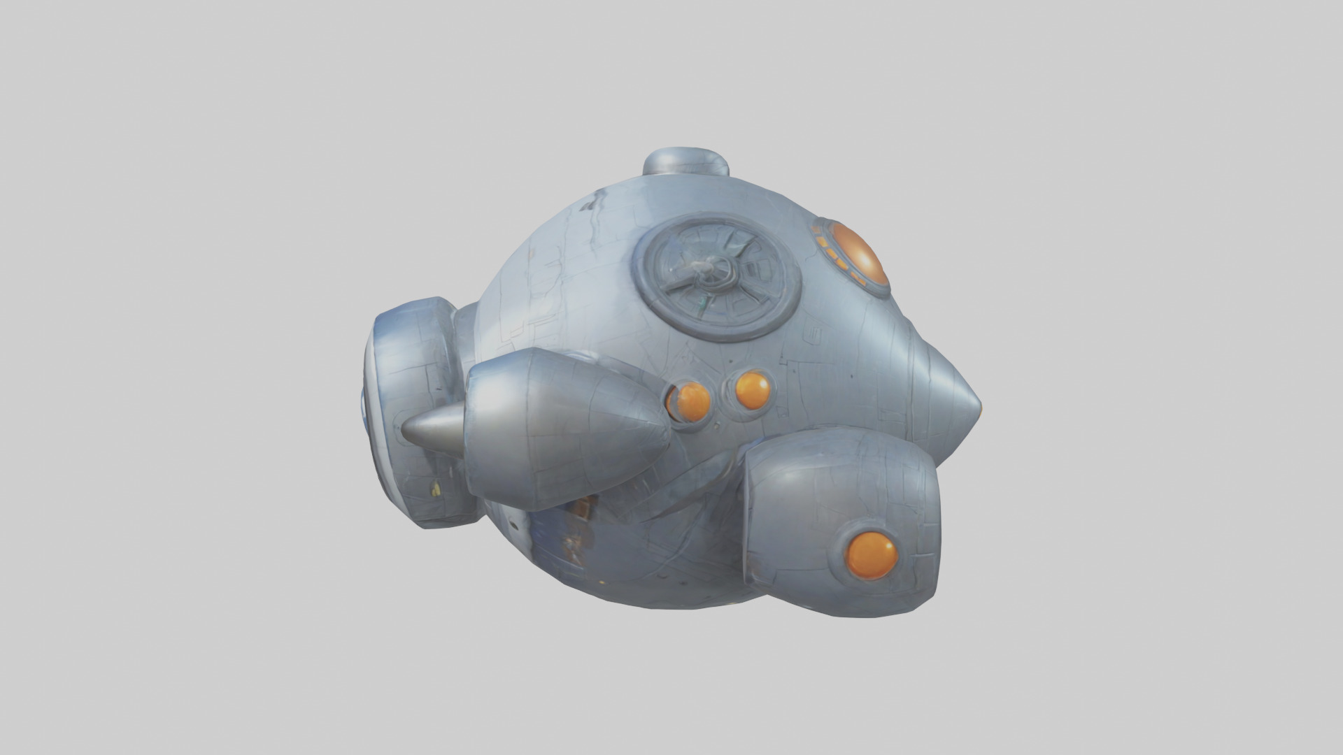 Cartoon Space Ship model 3D model_12