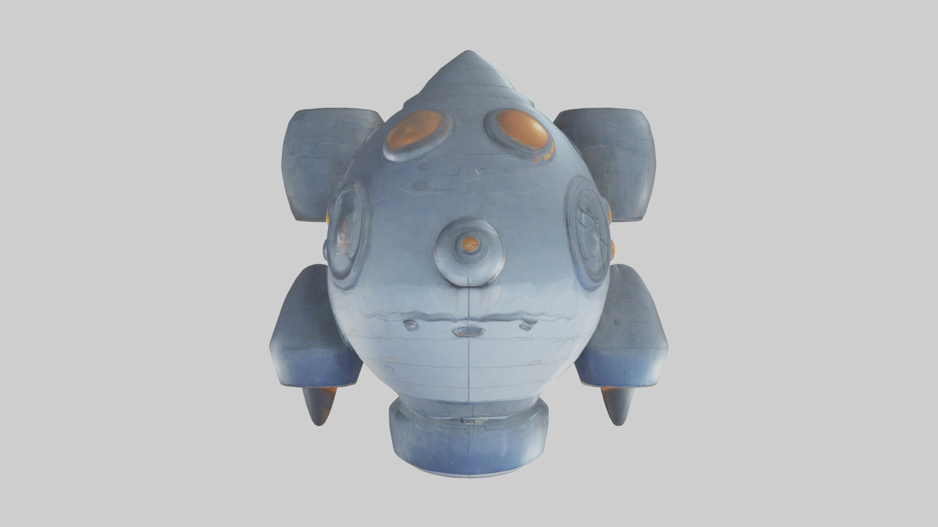 Cartoon Space Ship model 3D model_14