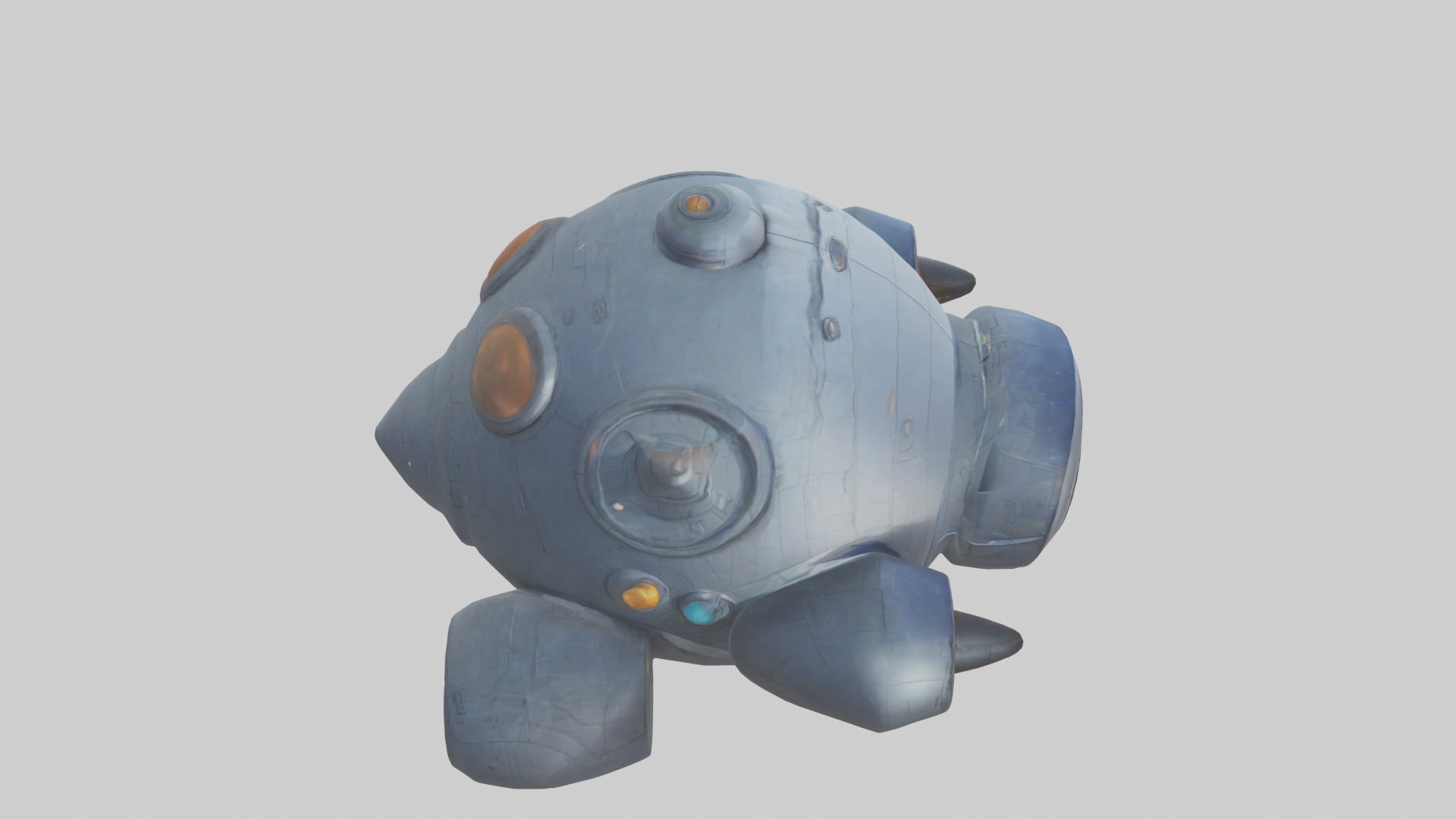 Cartoon Space Ship model 3D model_18