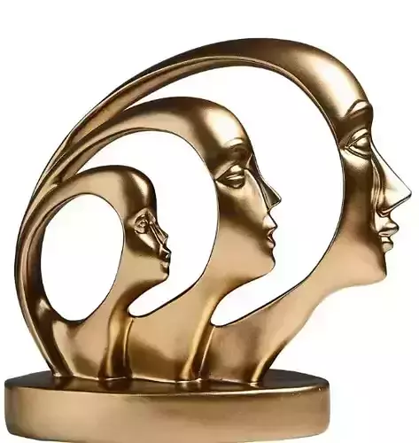 Family statue - Decoration - Home interior statue - 3D print 3D print model