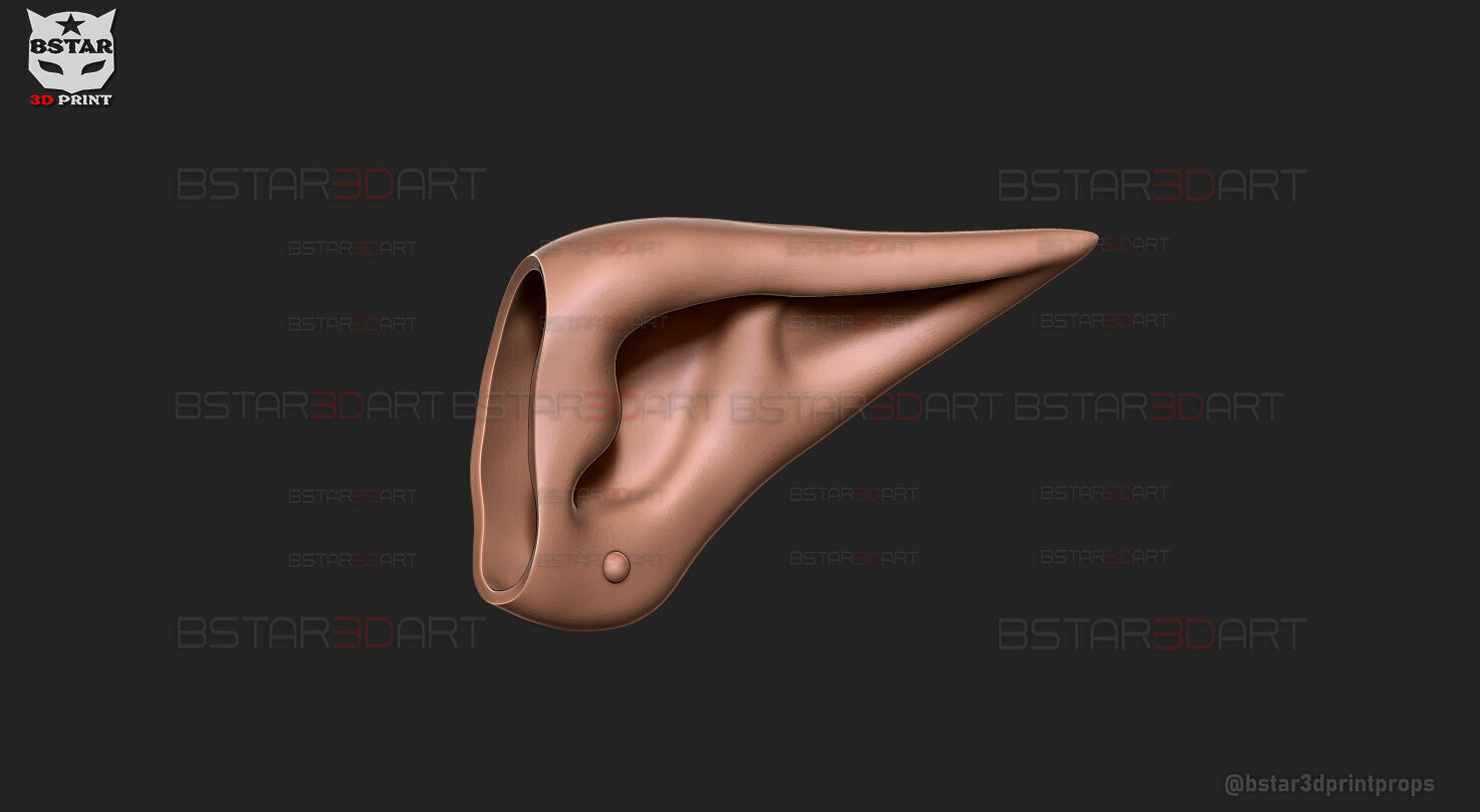 Elf Ear Wearable - Esil Ear Cosplay - Solo Leveling Anime 3D print model_19
