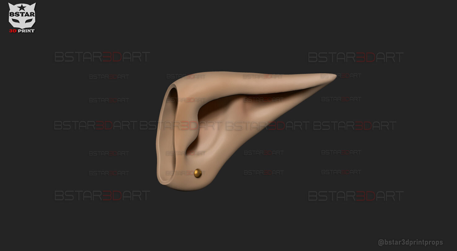 Elf Ear Wearable - Esil Ear Cosplay - Solo Leveling Anime 3D print model_17