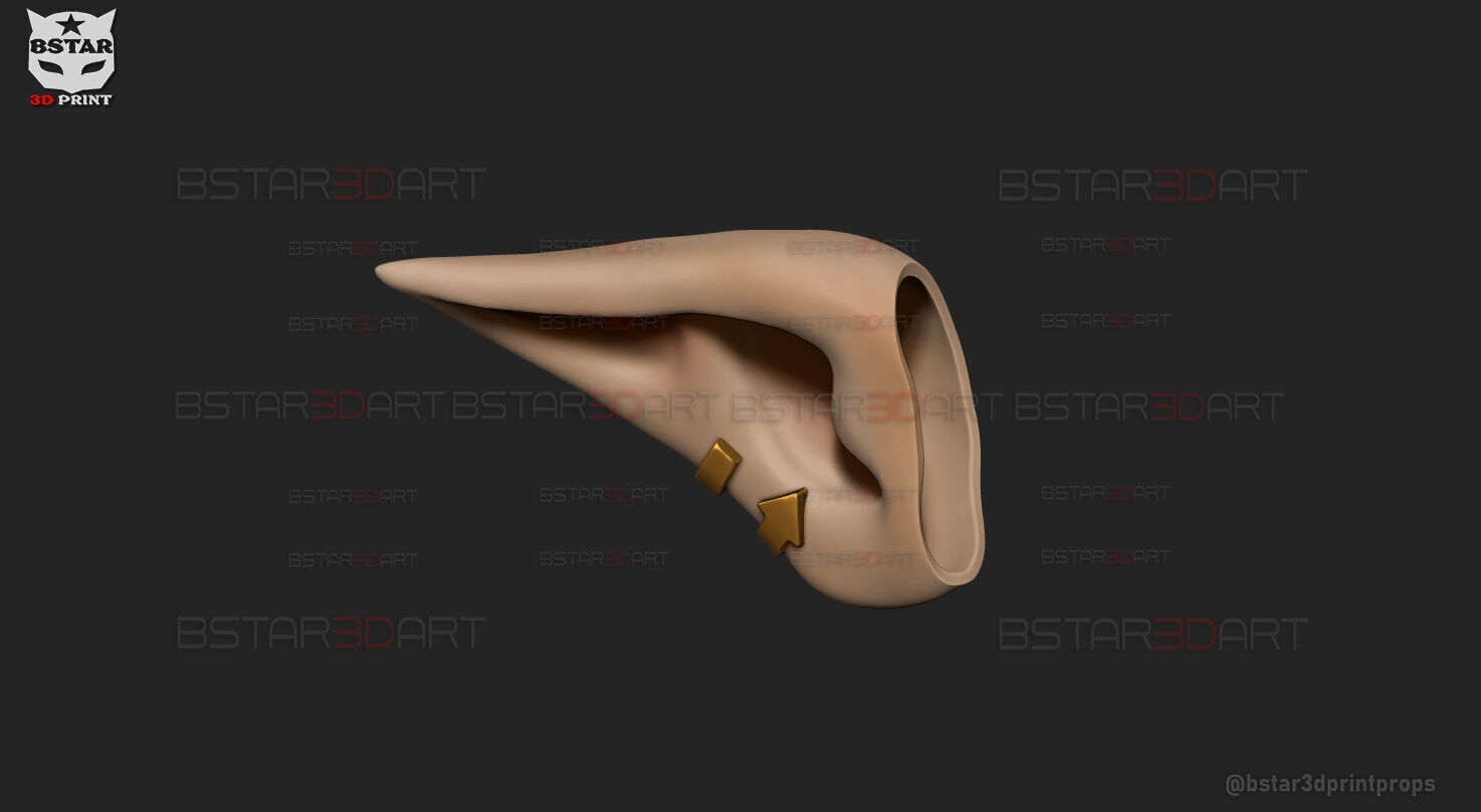 Elf Ear Wearable - Esil Ear Cosplay - Solo Leveling Anime 3D print model_16