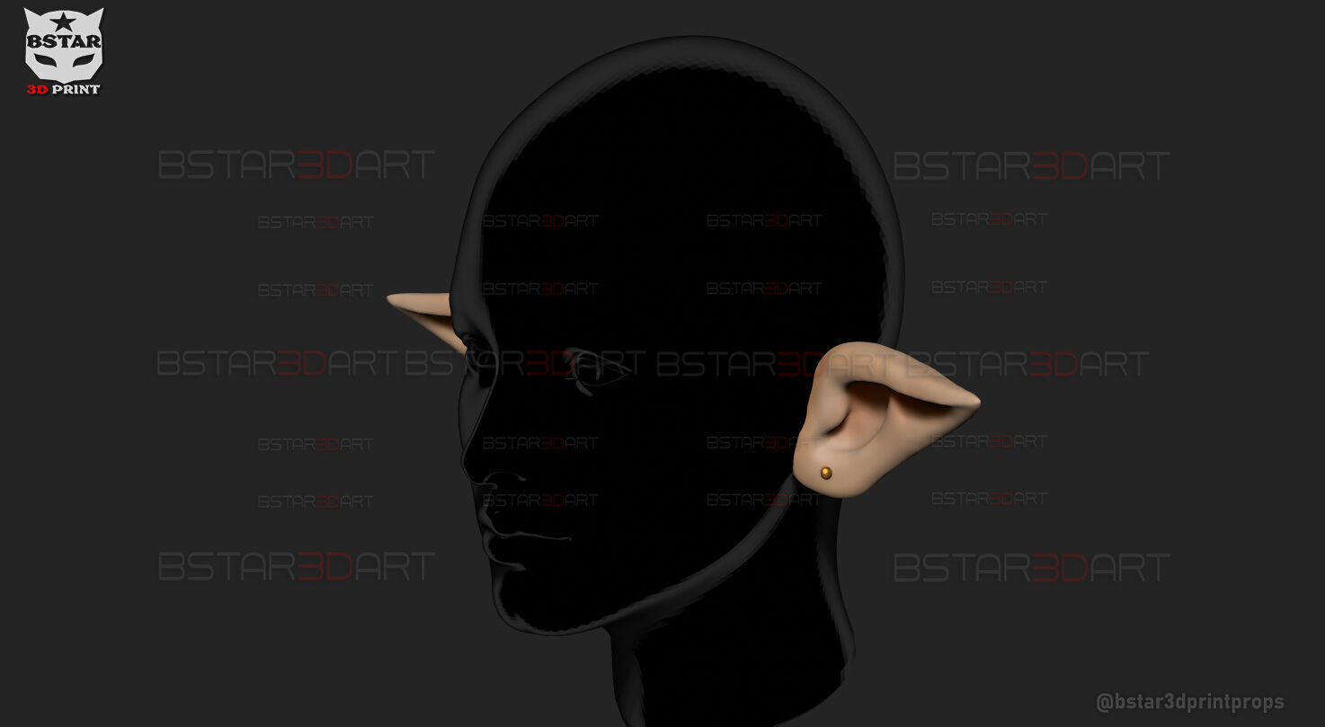 Elf Ear Wearable - Esil Ear Cosplay - Solo Leveling Anime 3D print model_11