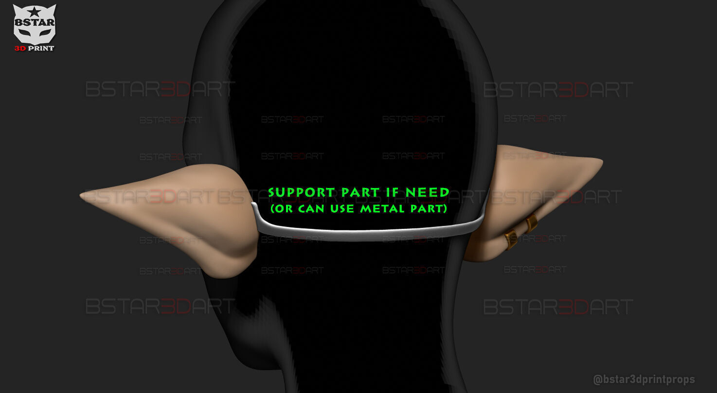 Elf Ear Wearable - Esil Ear Cosplay - Solo Leveling Anime 3D print model_13