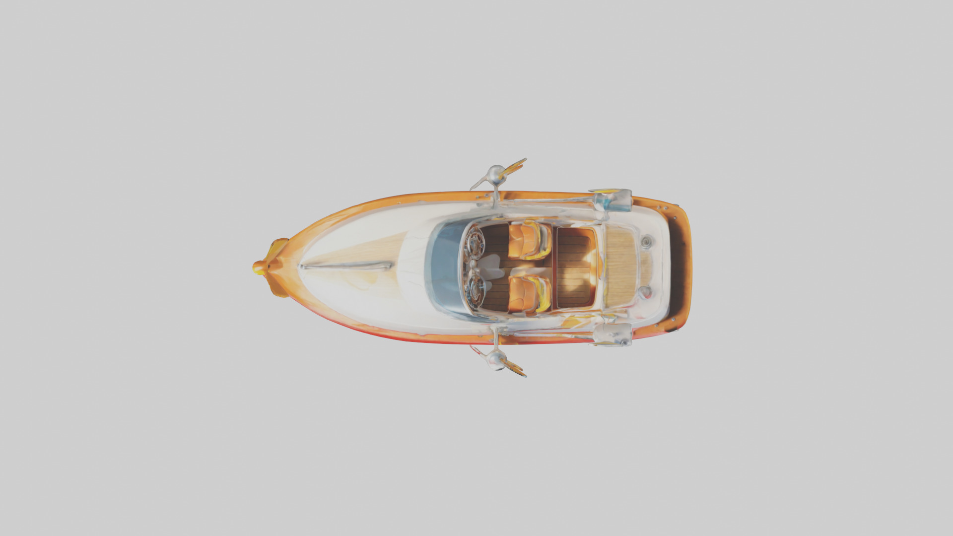 Cartoon Speedboat model 3D model_14