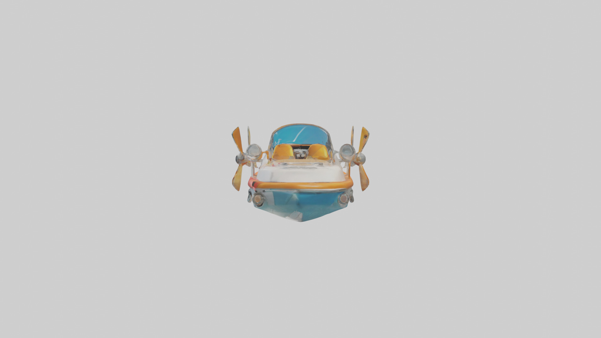 Cartoon Speedboat model 3D model_12