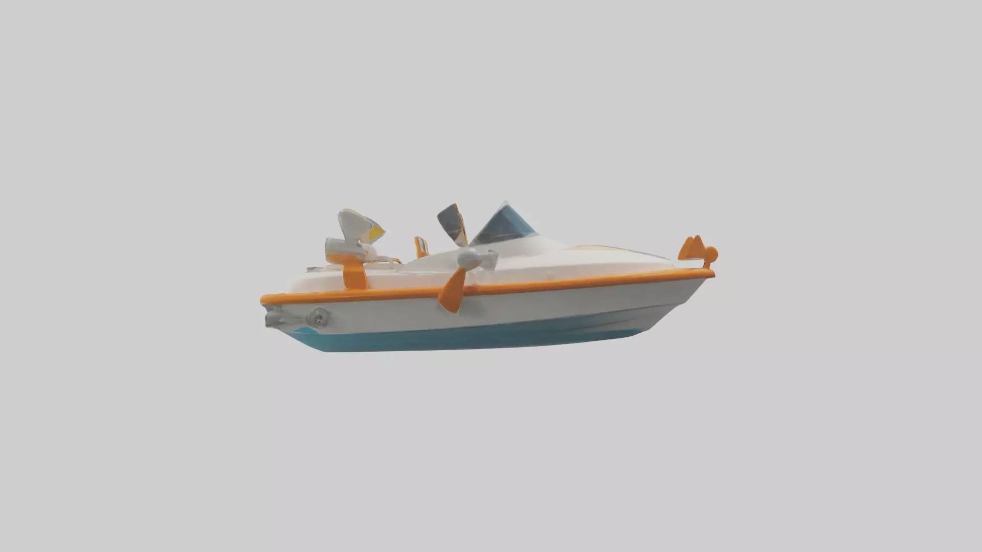 Cartoon Speedboat model 3D model_0