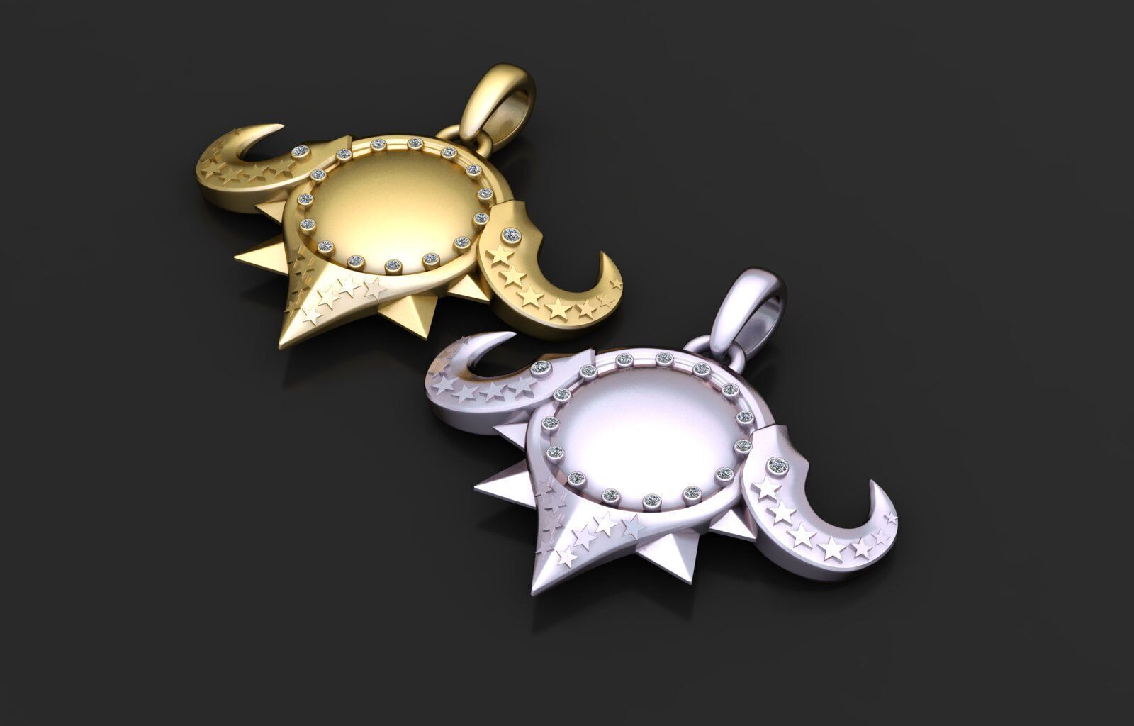 UNIQUE DESIGN GOLD PENDANT 3D PRINTABLE MODEL 3D print model_1