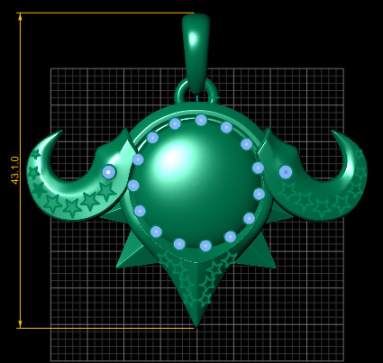 UNIQUE DESIGN GOLD PENDANT 3D PRINTABLE MODEL 3D print model_4
