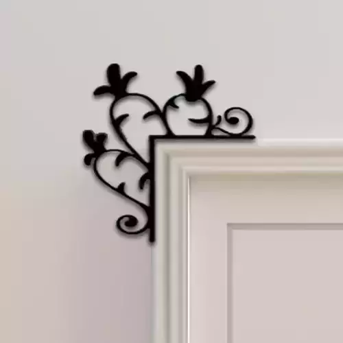 Carrot Door Corner Decor