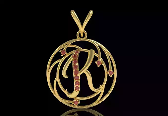 Alphabet K Diamond Pendant
