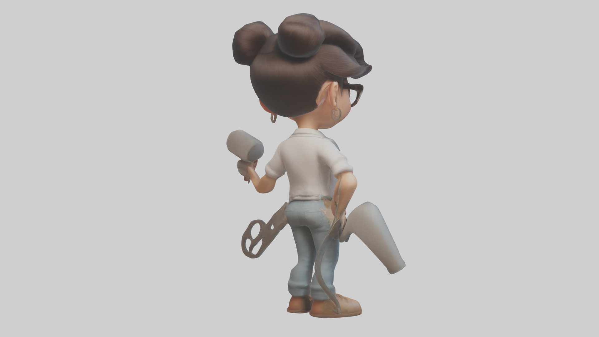 Cartoon Stylist model 3D model_2