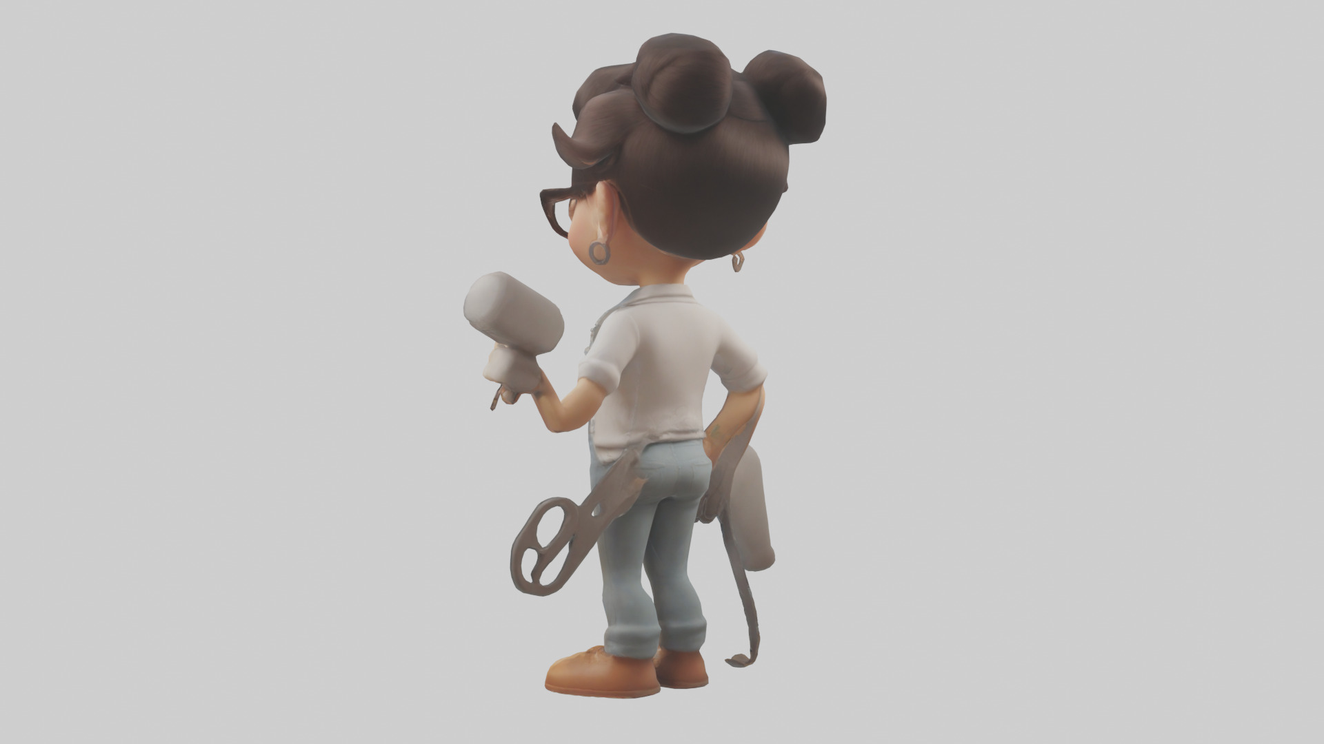 Cartoon Stylist model 3D model_1