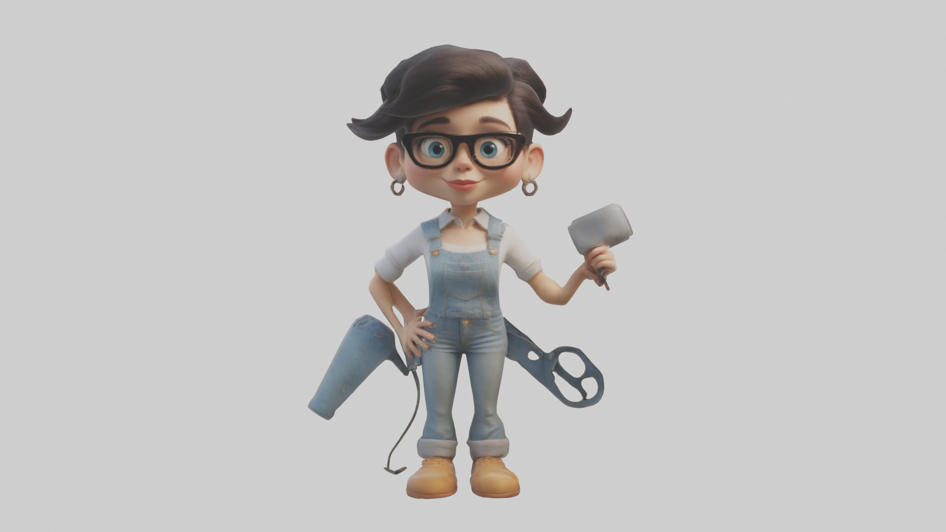 Cartoon Stylist model 3D model_9