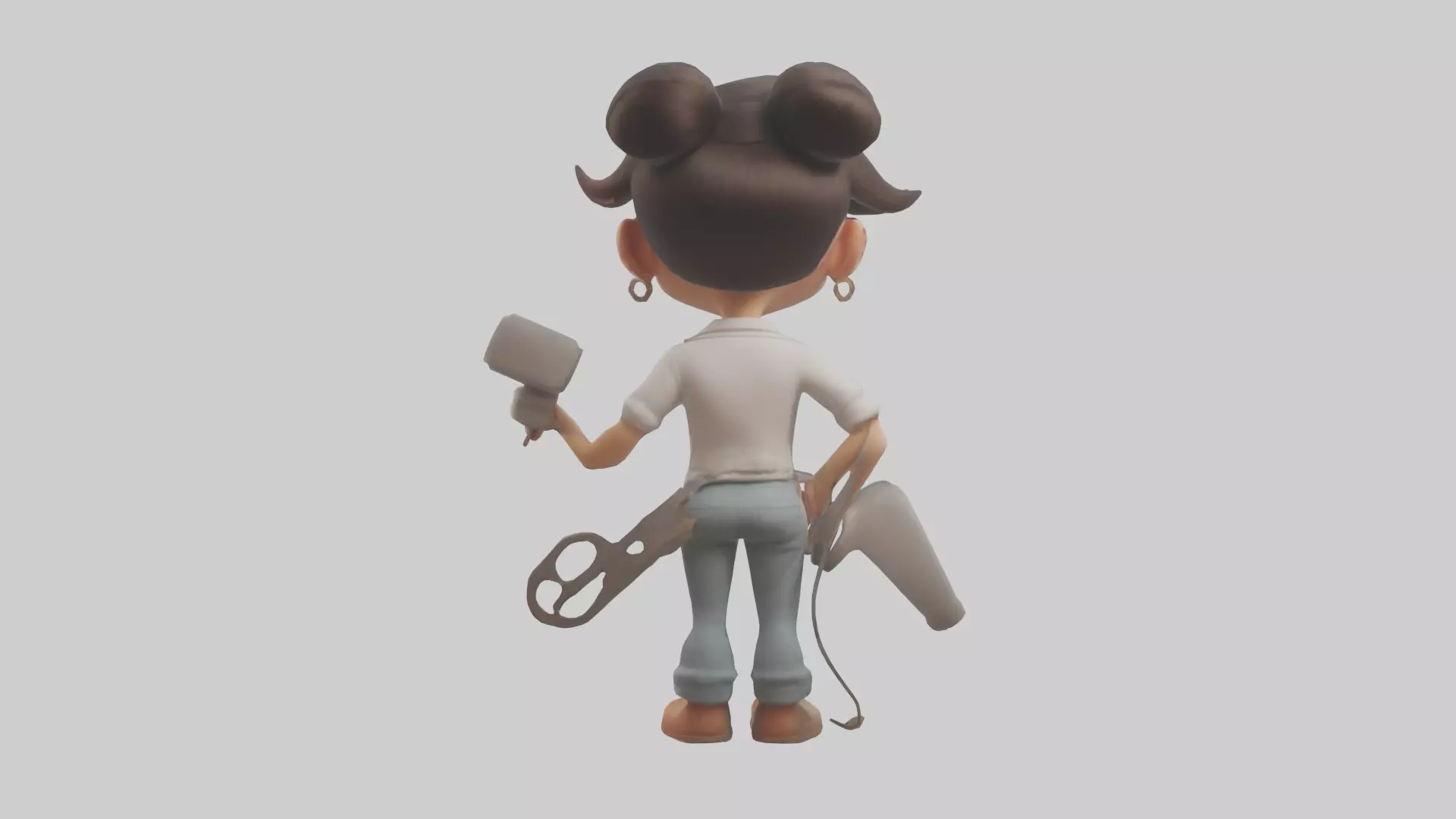 Cartoon Stylist model 3D model_0