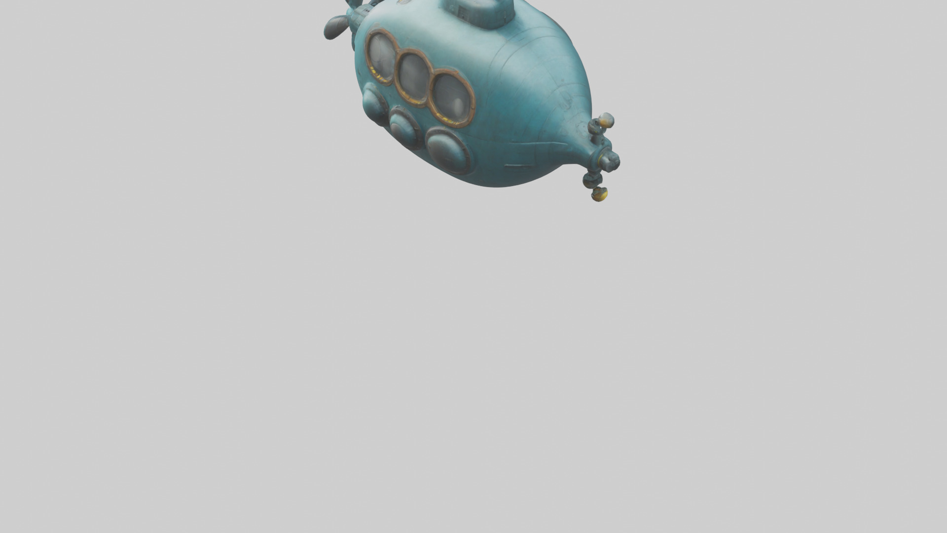 Cartoon Submarine model 3D model_3