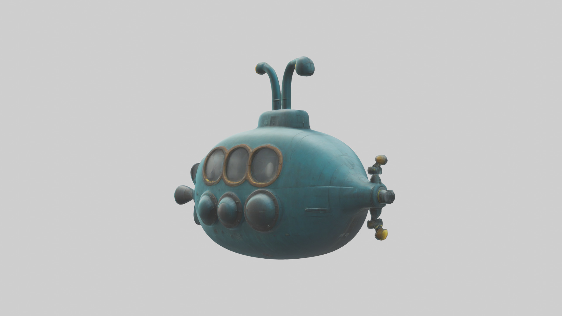 Cartoon Submarine model 3D model_1