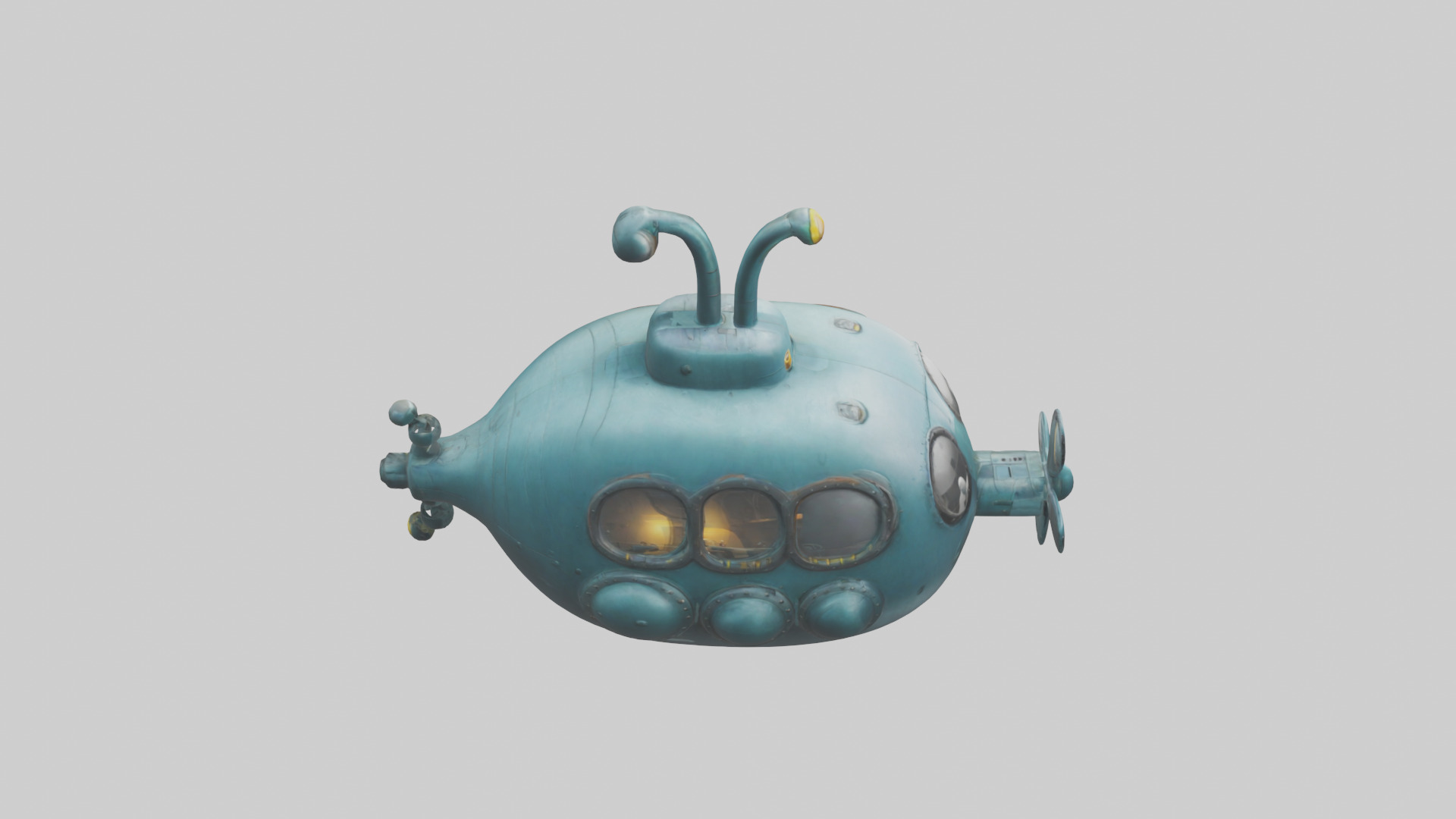 Cartoon Submarine model 3D model_18