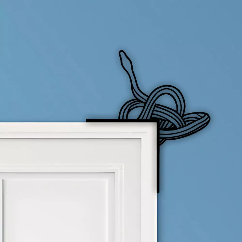 Snake Door Corner Decor 3D print model
