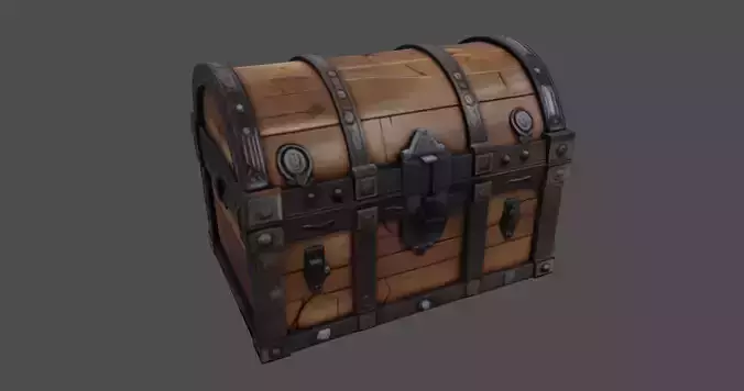 Ancient Wooden Treasure Chest