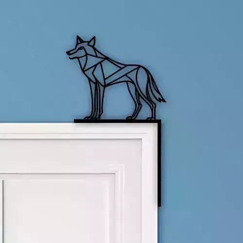 Wolf Door Corner Decor
